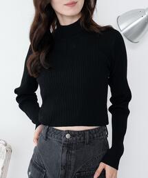 WEGO/リブハイネックショートニット