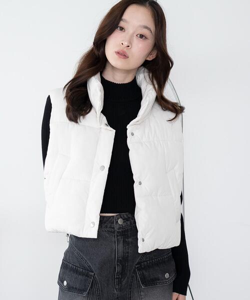 WEGO（ウィゴー）の「WEGO/リブハイネックショートニット（ニット/セーター・レディース・ブラック/グレー系その他/ホワイト系その他5/ホワイト/レッド・FREE）」の21枚目の写真