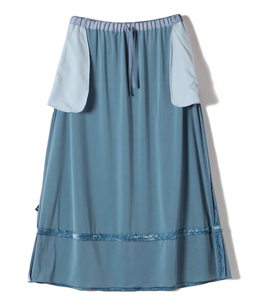 SHIPS(シップス)の「SHIPS Primary Navy Label:〈手洗い可能〉クラッシュ ベロア スカート(スカート・レディース・ライトブルー/グレー・ONE SIZE)」の5枚目の写真