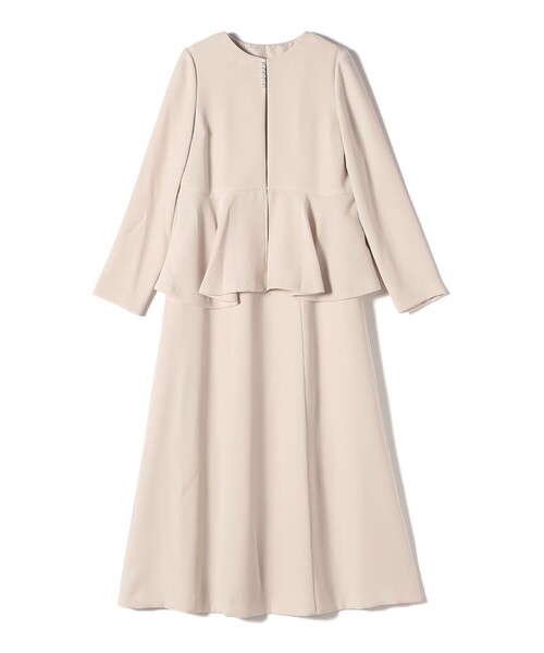 kaene（カエン）の「Kaene:フレア ジャケット ワンピース（セレモニー対応可）（ワンピース・レディース・ベージュ/ブラック・38）」の11枚目の写真