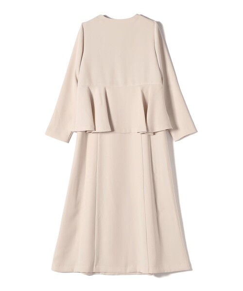 kaene（カエン）の「Kaene:フレア ジャケット ワンピース（セレモニー対応可）（ワンピース・レディース・ベージュ/ブラック・38）」の12枚目の写真