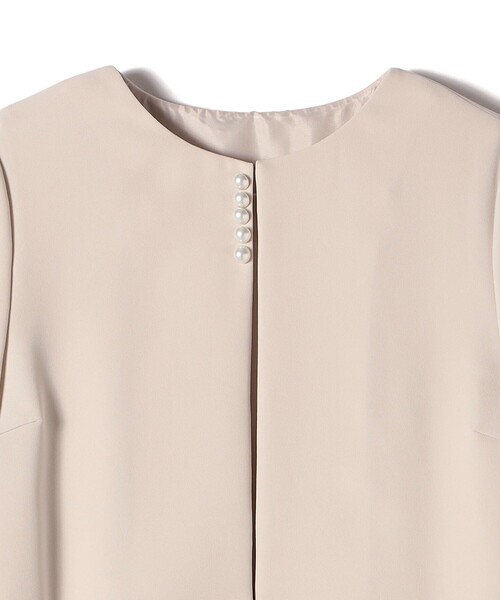 kaene（カエン）の「Kaene:フレア ジャケット ワンピース（セレモニー対応可）（ワンピース・レディース・ベージュ/ブラック・38）」の15枚目の写真