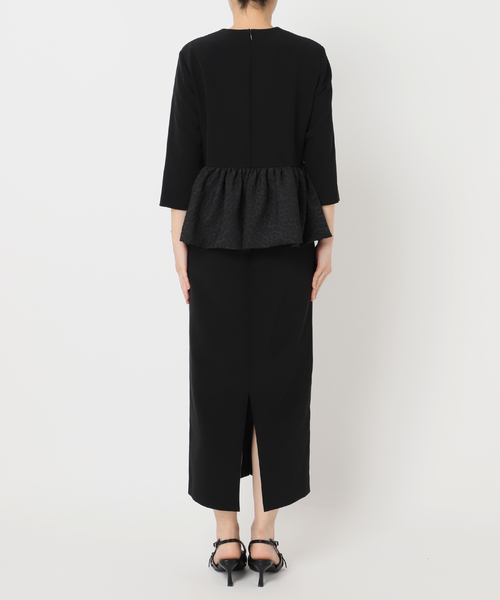 HARDY NOIR（アルディーノアール）の「ダブルクロスレオパードペプラムワンピース（ワンピース・レディース・ブラック・38/36）」の14枚目の写真