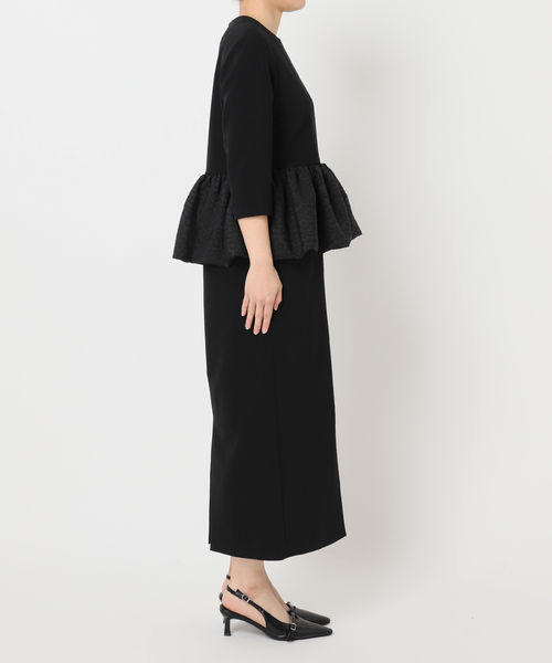 HARDY NOIR（アルディーノアール）の「ダブルクロスレオパードペプラムワンピース（ワンピース・レディース・ブラック・38/36）」の15枚目の写真