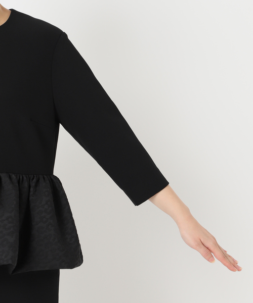 HARDY NOIR（アルディーノアール）の「ダブルクロスレオパードペプラムワンピース（ワンピース・レディース・ブラック・38/36）」の16枚目の写真