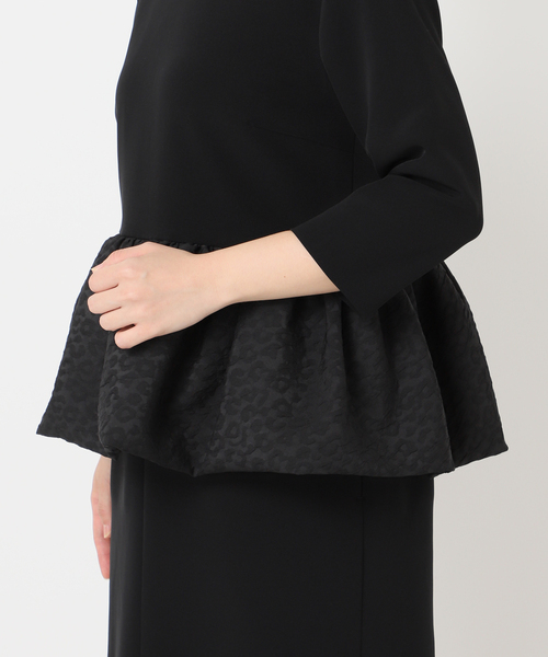 HARDY NOIR（アルディーノアール）の「ダブルクロスレオパードペプラムワンピース（ワンピース・レディース・ブラック・38/36）」の17枚目の写真