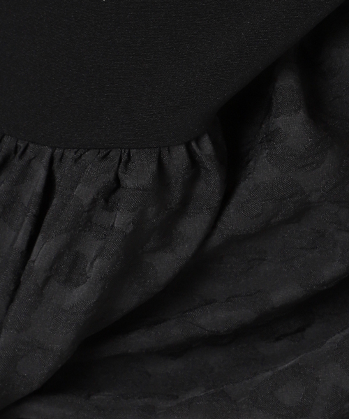 HARDY NOIR（アルディーノアール）の「ダブルクロスレオパードペプラムワンピース（ワンピース・レディース・ブラック・38/36）」の21枚目の写真