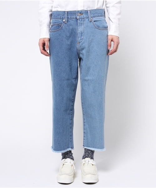SENSE OF PLACE by URBAN RESEARCH（センスオブプレイスバイアーバンリサーチ）の「【B】ルーズクロップドデニム（デニムパンツ・メンズ・ライトインディゴブルー・L/M）」の4枚目の写真