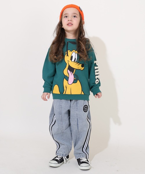 親子お揃い ディズニー BIGフェイストレーナー 0897K（スウェット