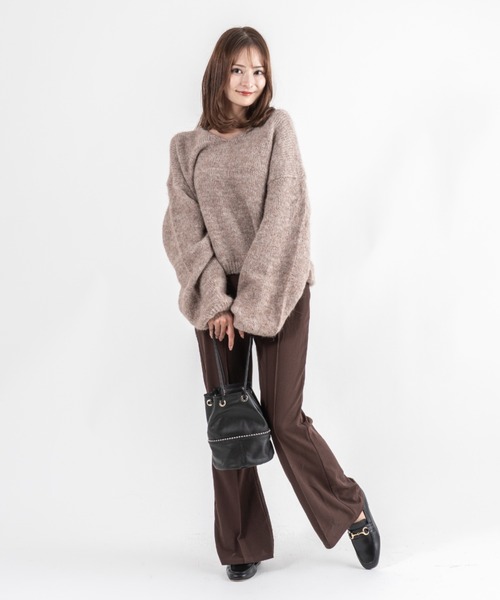 marco masi（マルコマージ）の「【MARCO MASI/マルコマージ】巾着 ショルダーバッグ バケツバッグ（ショルダーバッグ・レディース・ブラック/モカ/シルバー・FREE）」の8枚目の写真