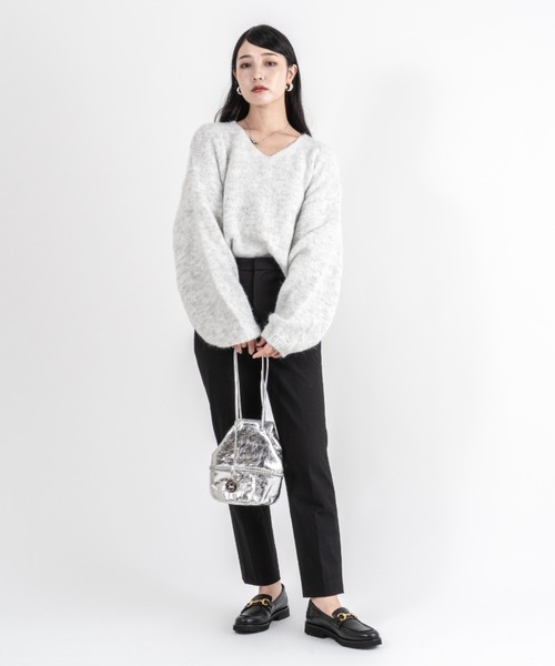 marco masi（マルコマージ）の「【MARCO MASI/マルコマージ】巾着 ショルダーバッグ バケツバッグ（ショルダーバッグ・レディース・ブラック/モカ/シルバー・FREE）」の21枚目の写真