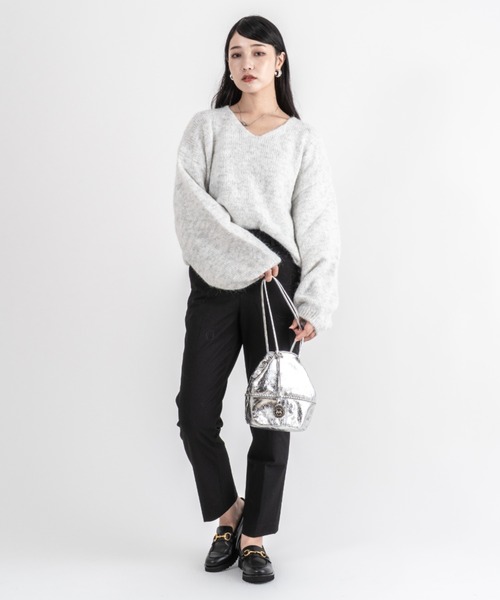 marco masi（マルコマージ）の「【MARCO MASI/マルコマージ】巾着 ショルダーバッグ バケツバッグ（ショルダーバッグ・レディース・ブラック/モカ/シルバー・FREE）」の22枚目の写真