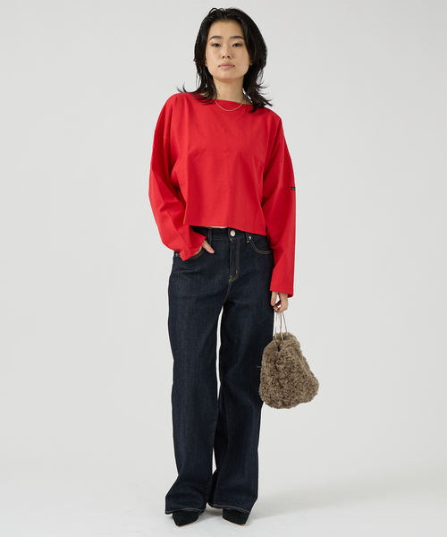 HELEN MOORE（ヘレンムーア）の「【HELEN MOORE/ヘレンムーア】ゴールドリングフェイクファーバッグ（ハンドバッグ・レディース・グレイッシュベージュ/チャコールグレー・フリー）」の10枚目の写真