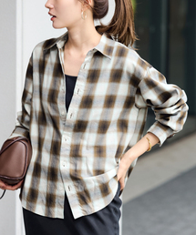 美品　チェック　ブラウス　スピックアンドスパン Spick & Span｜スピック アンド スパンのシャツ/ブラウス（チェック柄