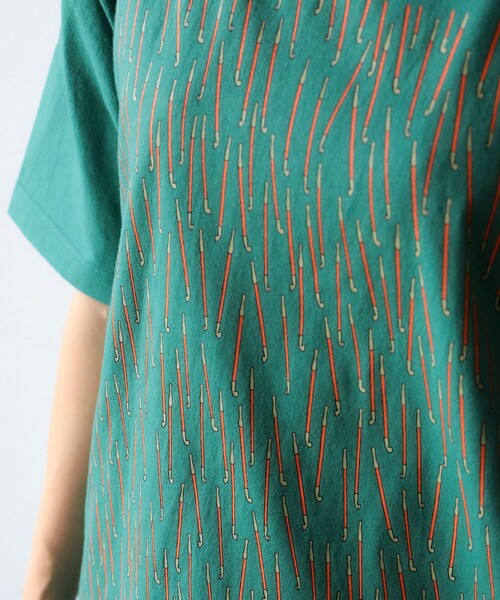 BEAMS JAPAN(ビームス ジャパン)の「【京伝TEXTILE】山東京伝小紋 Tシャツ(Tシャツ/カットソー・レディース・クリーム/ダークグリーン/ブラウン・MEDIUM/SMALL/LARGE/X-LARGE)」の21枚目の写真