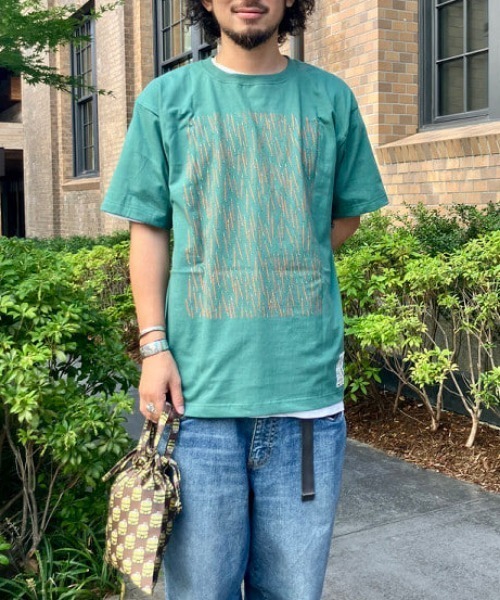 BEAMS JAPAN(ビームス ジャパン)の「【京伝TEXTILE】山東京伝小紋 Tシャツ(Tシャツ/カットソー・レディース・クリーム/ダークグリーン/ブラウン・MEDIUM/SMALL/LARGE/X-LARGE)」の10枚目の写真