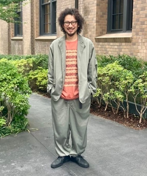 BEAMS JAPAN(ビームス ジャパン)の「【京伝TEXTILE】山東京伝小紋 Tシャツ(Tシャツ/カットソー・レディース・クリーム/ダークグリーン/ブラウン・MEDIUM/SMALL/LARGE/X-LARGE)」の6枚目の写真