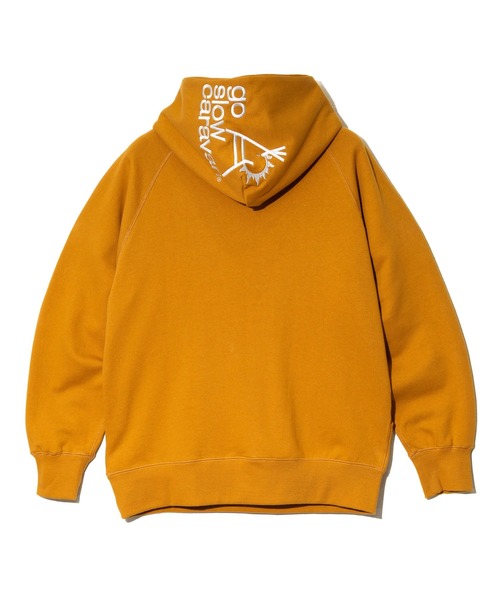 go slow caravan（ゴースローキャラバン）の「空紡糸裏毛 フードLOGO刺繍プルパーカー（パーカー・メンズ・ブラック/ミント/タン・MEDIUM/LARGE/X-LARGE）」の12枚目の写真