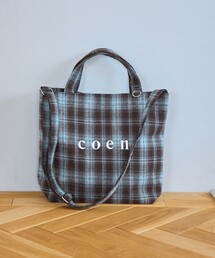 coen（コーエン）の「【ギフトにおすすめ/一部WEB限定カラー・新素材】2way coen（コーエン）ロゴ アソートトートバッグ（トートバッグ）」