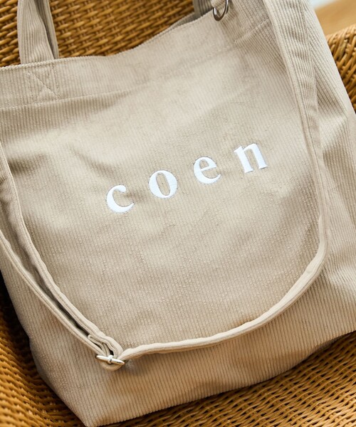 coen（コーエン）の「【一部WEB限定カラー・新素材】2way coen（コーエン）ロゴ アソートトートバッグ（トートバッグ・レディース・オレンジ系その他/ターコイズブルー/ダークブラウン/ベージュ/その他1/その他2/その他3・FREE）」の8枚目の写真