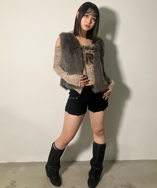 A'GEM/9 × .kom 『.KOM/ドットケーオーエム』 Grunge Damage & Studs