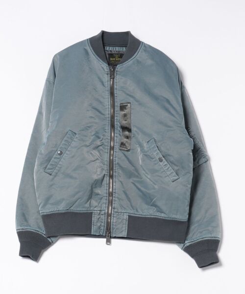 HOUSTON（ヒューストン）の「HOUSTON ピグメント加工MA-1（MA-1・メンズ・ブルー/ブラック/オリーブドラブ・MEDIUM/LARGE/X-LARGE/XX-LARGE）」の10枚目の写真