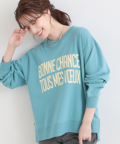 SHOO・LA・RUE(シューラルー)の「【S-LL】選べる4柄 グラフィックアソート裏毛スウェット(スウェット・レディース・ホワイト系3/チャコール/ベージュ系その他7/ブラック系/ダークブラウン系2/ブルー系1/ピンク系4/グレー系1・01/02/03/04)」の7枚目の写真