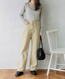 Flugge | ホワイトステッチカラーデニムパンツ(デニムパンツ)