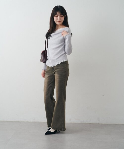 mline（エムライン）の「[mline]ハイウエストヴィンテージフレアデニム（デニムパンツ・レディース・ブルー/ブラック/ブラック系その他・2/1）」の9枚目の写真