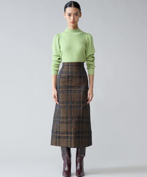 Tiara(ティアラ)の「メモリータフタチェックスカート(スカート・レディース・ブラウン/ネイビー・2/3)」の3枚目の写真