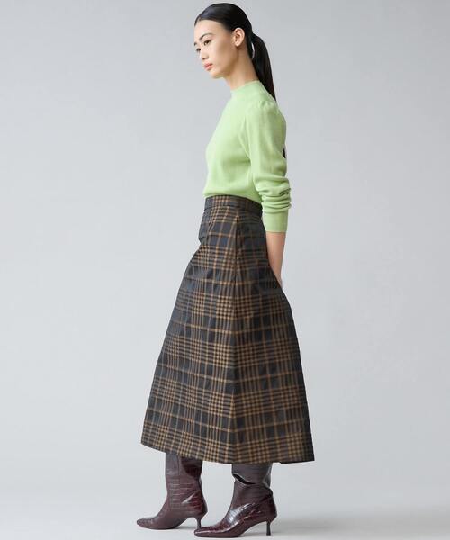 Tiara(ティアラ)の「メモリータフタチェックスカート(スカート・レディース・ブラウン/ネイビー・2/3)」の7枚目の写真