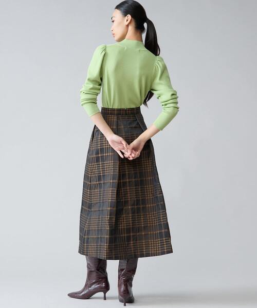 Tiara(ティアラ)の「メモリータフタチェックスカート(スカート・レディース・ブラウン/ネイビー・2/3)」の9枚目の写真