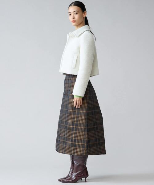 Tiara(ティアラ)の「メモリータフタチェックスカート(スカート・レディース・ブラウン/ネイビー・2/3)」の11枚目の写真