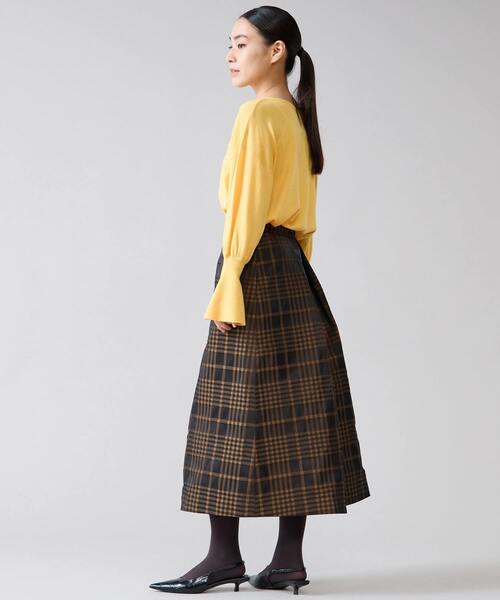 Tiara(ティアラ)の「メモリータフタチェックスカート(スカート・レディース・ブラウン/ネイビー・2/3)」の14枚目の写真