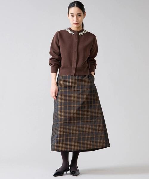Tiara(ティアラ)の「メモリータフタチェックスカート(スカート・レディース・ブラウン/ネイビー・2/3)」の17枚目の写真