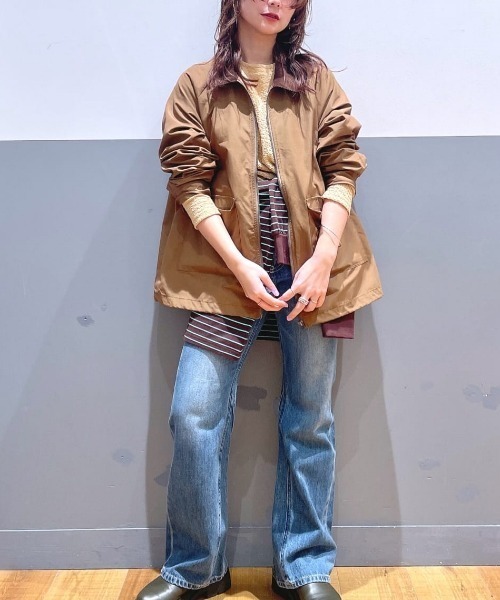 Right-on(ライトオン)の「【HONEYSUCKLE ROSE】ハンティングジャケット(ミリタリージャケット・レディース・キナリ/ブラウン・S/M/L)」の13枚目の写真