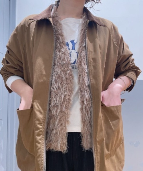 Right-on(ライトオン)の「【HONEYSUCKLE ROSE】ハンティングジャケット(ミリタリージャケット・レディース・キナリ/ブラウン・S/M/L)」の17枚目の写真