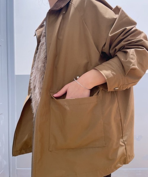 Right-on(ライトオン)の「【HONEYSUCKLE ROSE】ハンティングジャケット(ミリタリージャケット・レディース・キナリ/ブラウン・S/M/L)」の19枚目の写真