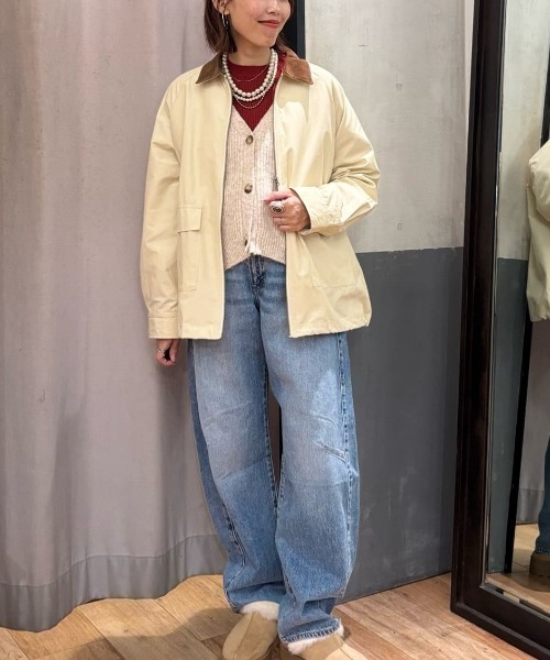 Right-on(ライトオン)の「【HONEYSUCKLE ROSE】ハンティングジャケット(ミリタリージャケット・レディース・キナリ/ブラウン・S/M/L)」の9枚目の写真