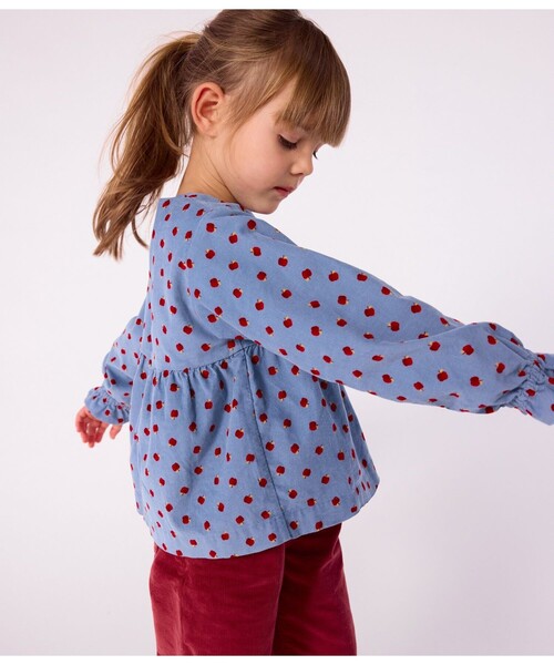 PETIT BATEAU(プチバトー)の「長袖ブラウス(シャツ/ブラウス・キッズ・ライトブルー・6YEAR/8YEAR/10YEAR/12YEAR)」の5枚目の写真