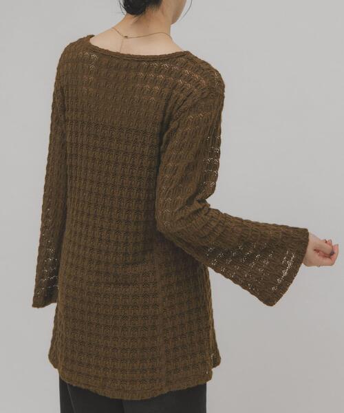 KBF（ケイビーエフ）の「シャギーレーストップス（Tシャツ/カットソー・レディース・ブラック/カーキ・ONE）」の5枚目の写真