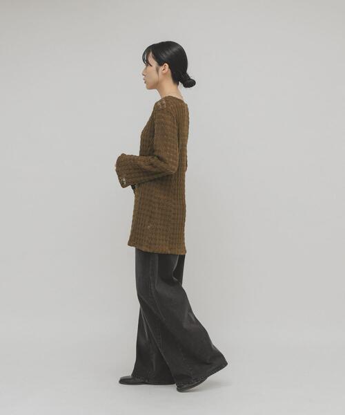 KBF（ケイビーエフ）の「シャギーレーストップス（Tシャツ/カットソー・レディース・ブラック/カーキ・ONE）」の8枚目の写真