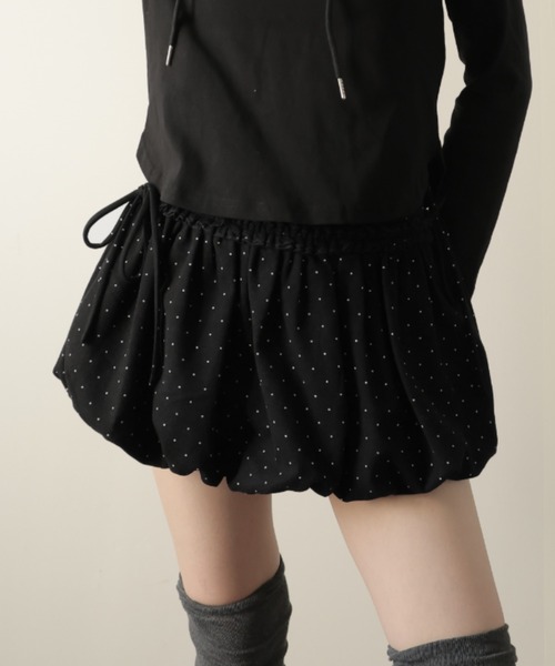 Ulysses（ユリシス）の「ドット柄バルーンミニスカート（スカート・レディース・グレー/ブラック/ブラウン・S/M）」の2枚目の写真