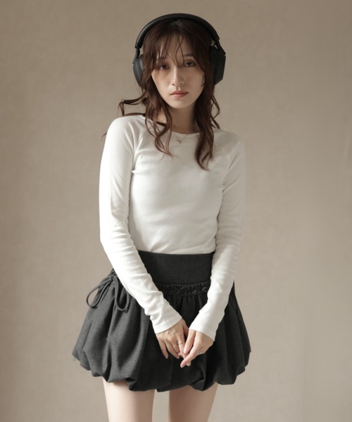 Ulysses（ユリシス）の「ドット柄バルーンミニスカート（スカート・レディース・グレー/ブラック/ブラウン・S/M）」の14枚目の写真