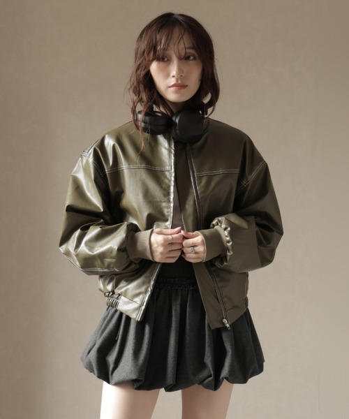 Ulysses（ユリシス）の「ドット柄バルーンミニスカート（スカート・レディース・グレー/ブラック/ブラウン・S/M）」の16枚目の写真