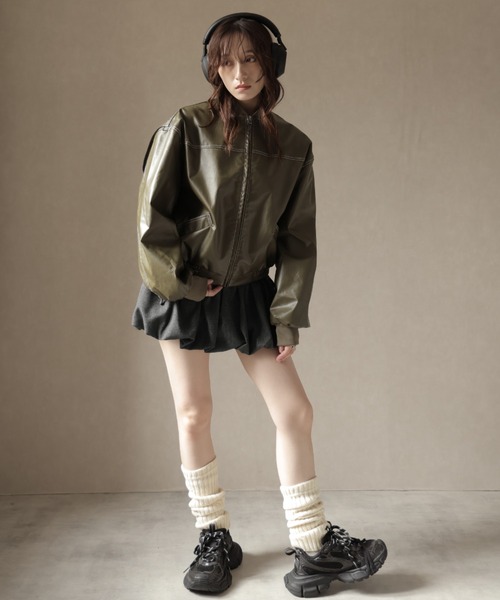 Ulysses（ユリシス）の「ドット柄バルーンミニスカート（スカート・レディース・グレー/ブラック/ブラウン・S/M）」の17枚目の写真