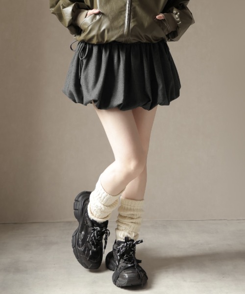 Ulysses（ユリシス）の「ドット柄バルーンミニスカート（スカート・レディース・グレー/ブラック/ブラウン・S/M）」の18枚目の写真