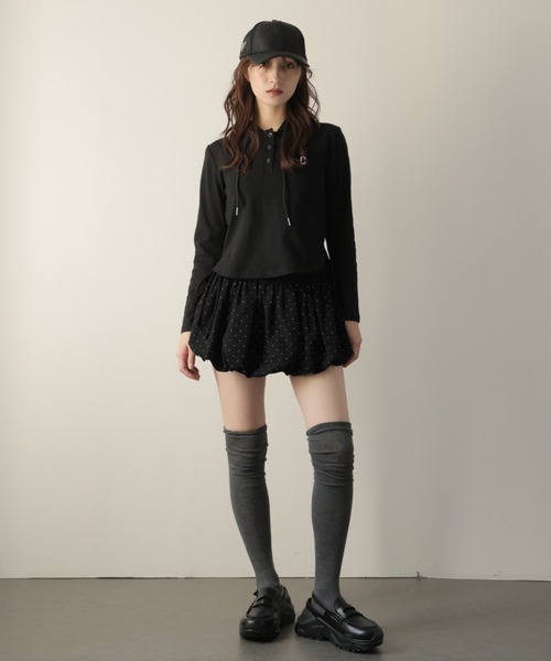 Ulysses（ユリシス）の「ドット柄バルーンミニスカート（スカート・レディース・グレー/ブラック/ブラウン・S/M）」の5枚目の写真