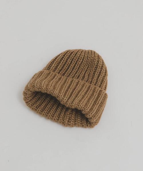 KBF（ケイビーエフ）の「リブニットビーニー（ニットキャップ/ビーニー・レディース・チャコールグレー/ベージュ系その他・ONE）」の2枚目の写真