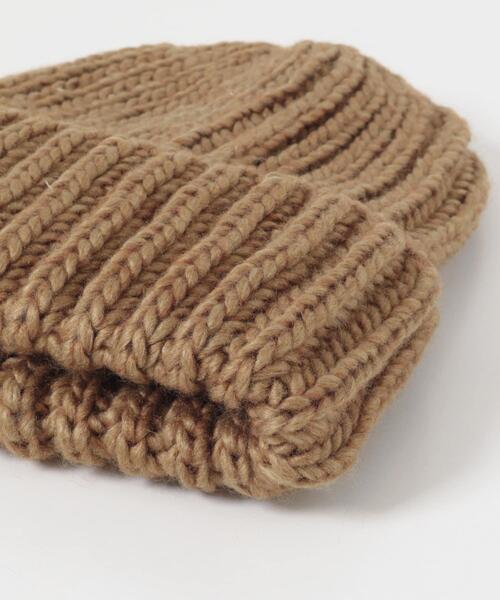 KBF（ケイビーエフ）の「リブニットビーニー（ニットキャップ/ビーニー・レディース・チャコールグレー/ベージュ系その他・ONE）」の6枚目の写真